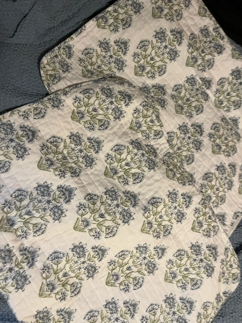 Willow Roads~ 2 shams Artisan White Quilted Pillow Shams ~ Cotton